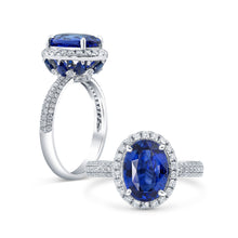 Blue Sapphire Engagement Ring | Princess Diana Inspired by The Jewel Princess - Rings