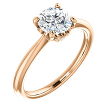 Rose Gold Round Forever One DEF Moissanite Ring - Engagement Rings