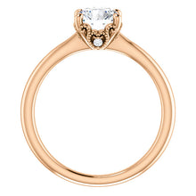 Rose Gold Round Forever One DEF Moissanite Ring - Engagement Rings