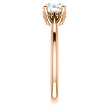 Rose Gold Round Forever One DEF Moissanite Ring - Engagement Rings