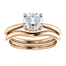 Rose Gold Round Forever One DEF Moissanite Ring - Engagement Rings