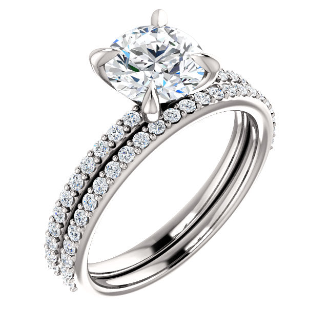 Cecelie Solitaire Diamond Wedding Set - Rings