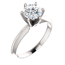 6 Prong Solitaire Moissanite Ring - Charles and Colvard Forever Classic - Rings