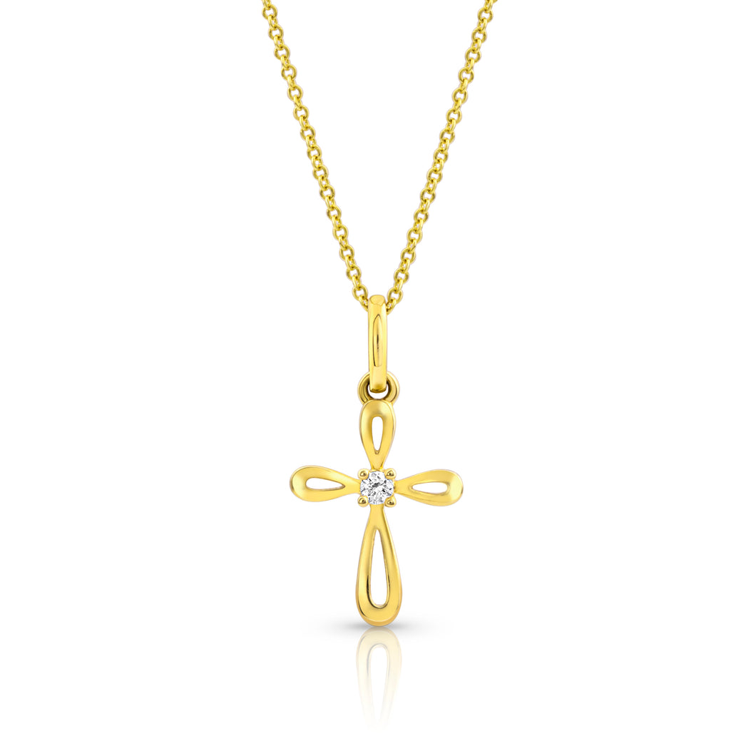 Rebecca Diamond Cross Necklace - Necklace