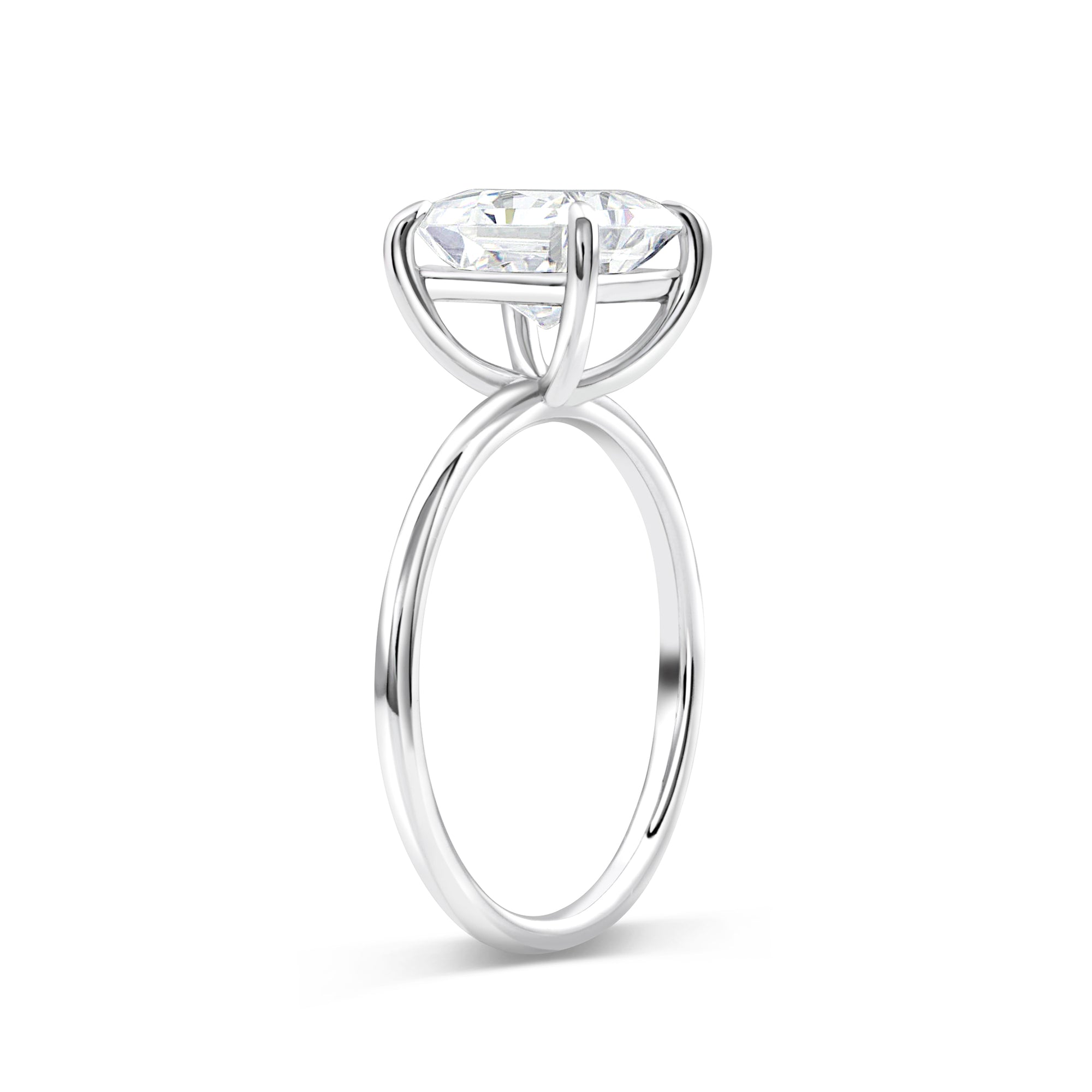 2.30 Carat Princess Solitaire Moissanite Ring - Rings