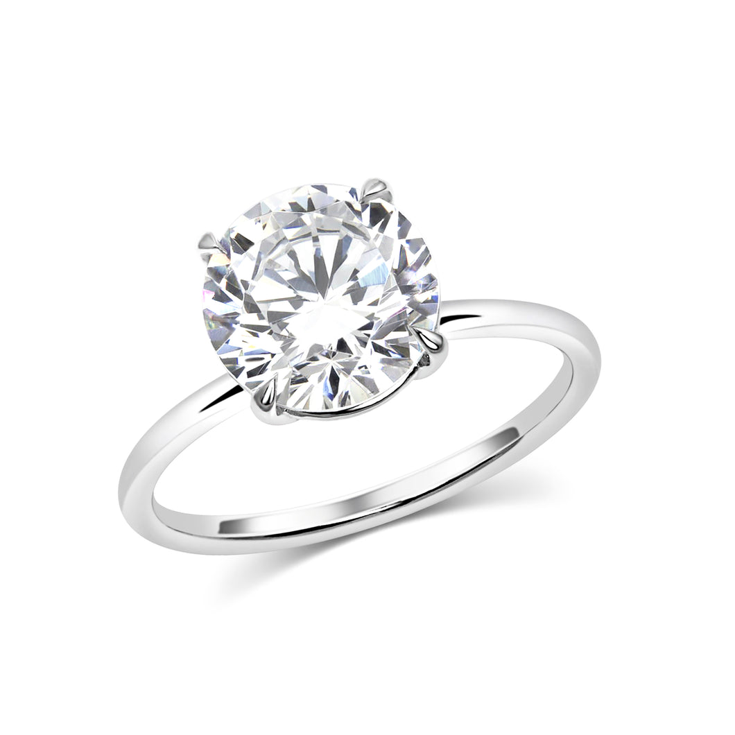 4 Prong Round Solitaire Engagement Ring - Rings