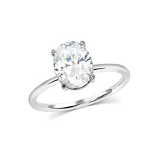 2.50 Carat Oval Solitaire Moissanite Ring - Rings