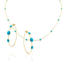 Chelsea Rose Cut Turquoise Necklace - Necklace