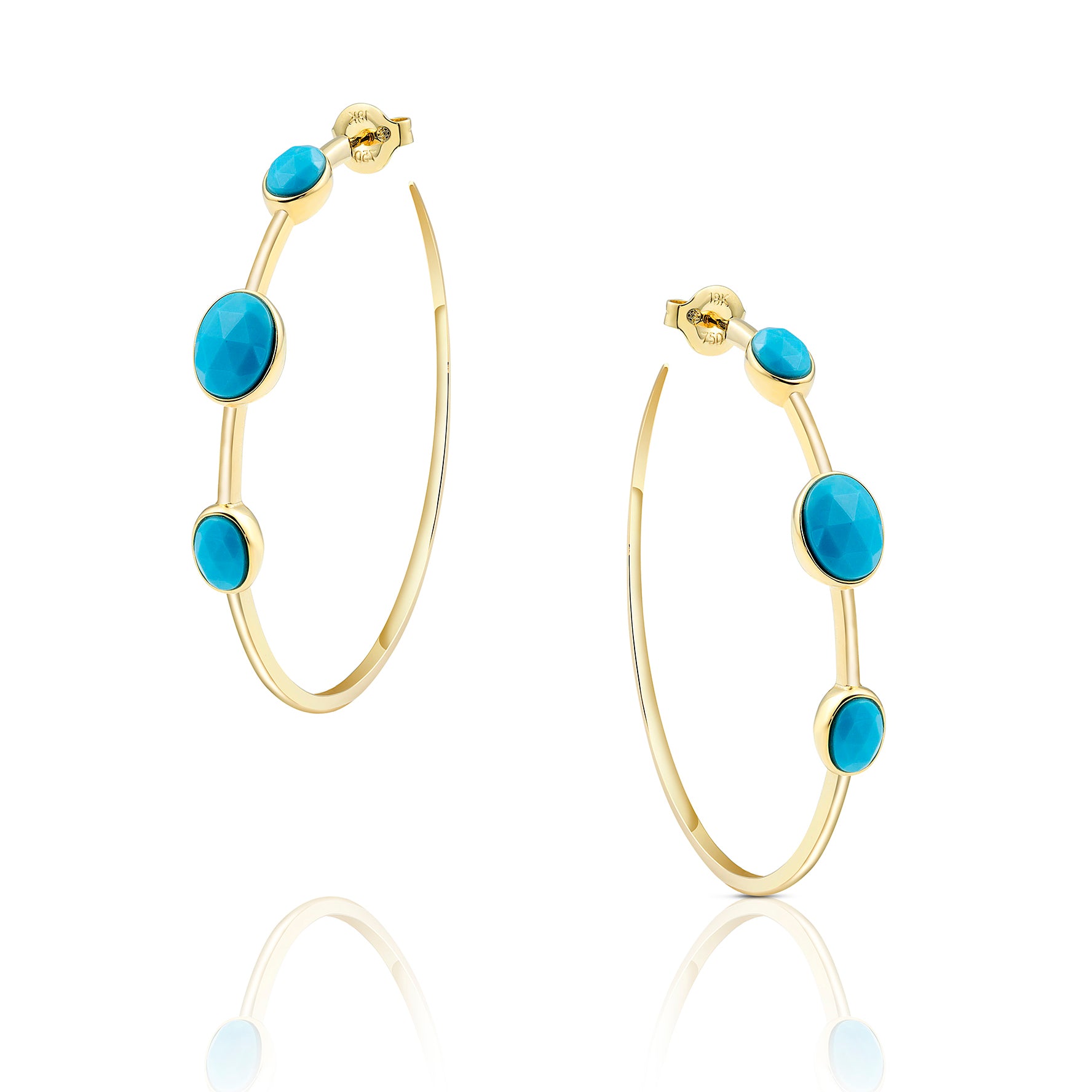 Turquoise Hoop Earrings - Earrings