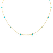 Chelsea Rose Cut Turquoise Necklace - Necklace