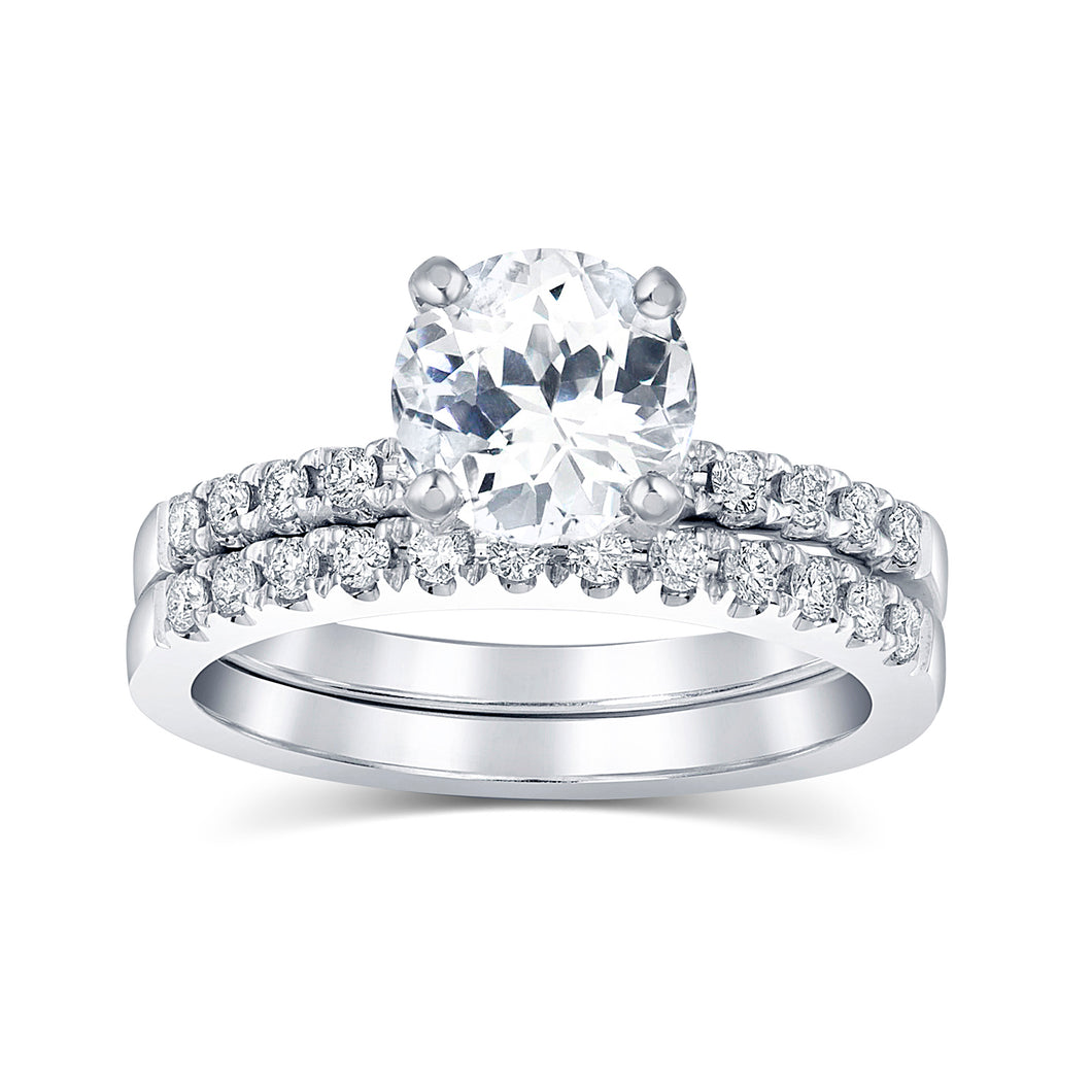 White Sapphire Engagement Ring - Rings