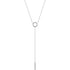 Circle + Bar Dainty Y Chain - Necklace