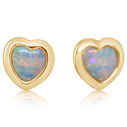 Australian Opal Heart earrings - Earrings
