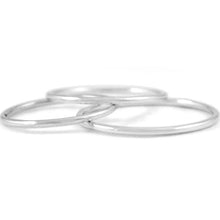 Set of 3 Thin White Gold Rings - Rings