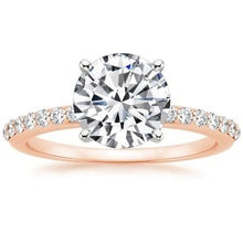Diamond and Moissanite Engagement Ring - Rings