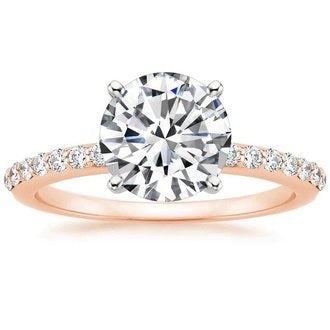 Diamond and Moissanite Engagement Ring - Rings