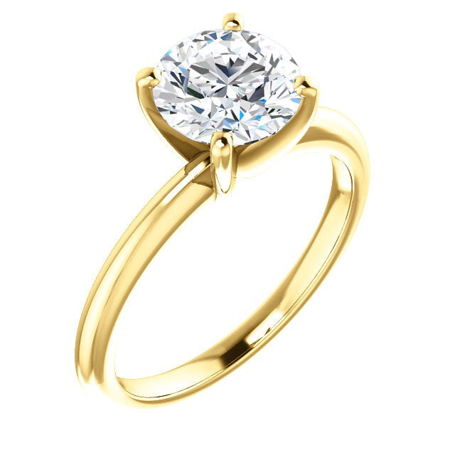 Classic 1 Carat Diamond Solitaire with Four Prongs - Engagement Rings