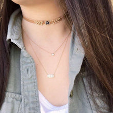 Bezel Set Diamond Necklace - Necklace