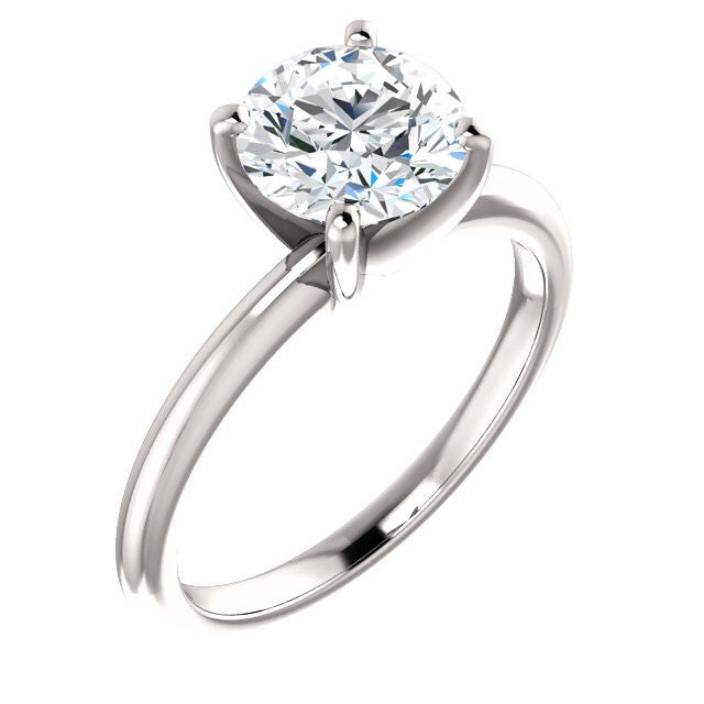 Classic 1 Carat Diamond Solitaire with Four Prongs - Engagement Rings