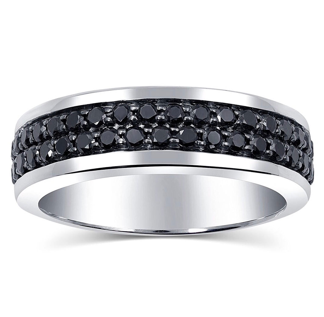 Damon Men's Black Diamond Eternity Band - Rings