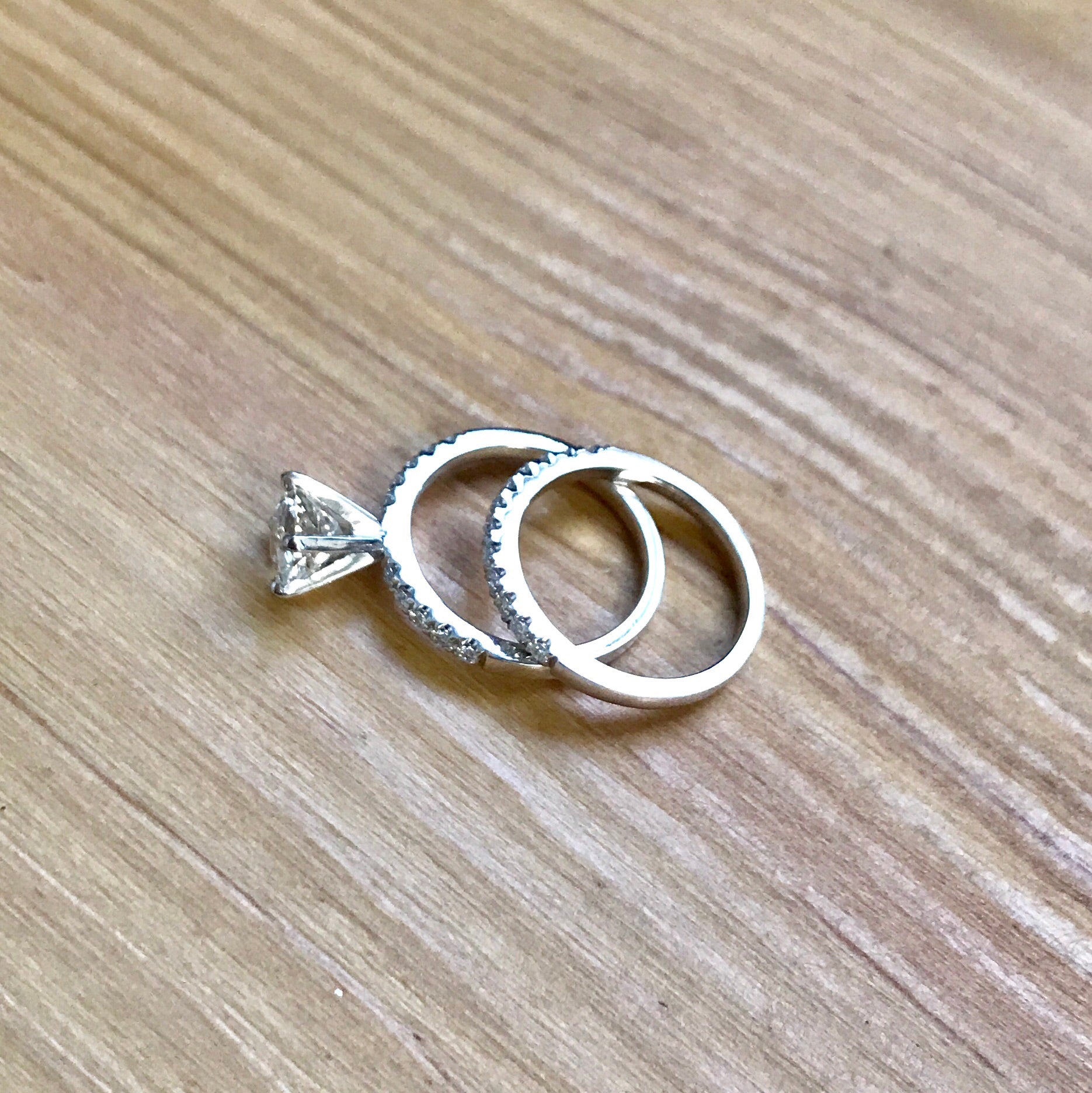 White Sapphire Engagement Ring - Rings