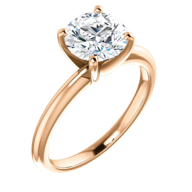 Classic 1 Carat Diamond Solitaire with Four Prongs - Engagement Rings