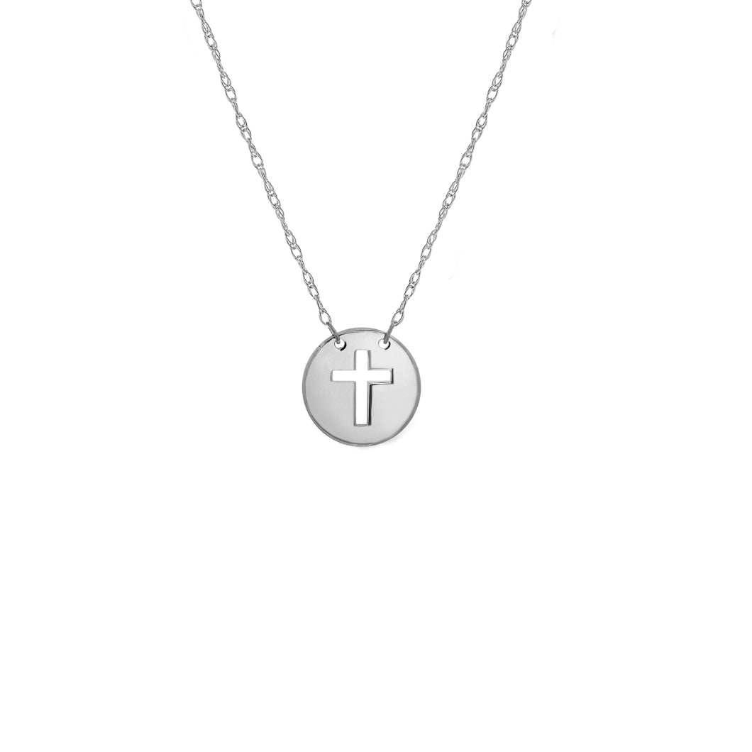 Cross Disc Necklace - Necklace