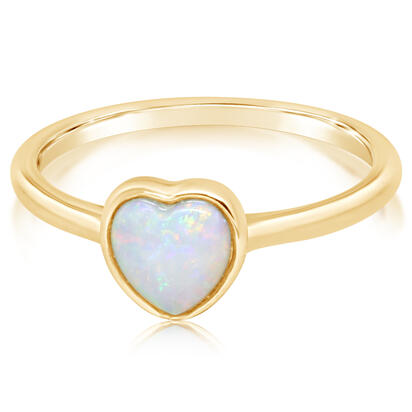 Australian Opal Heart Ring - Rings