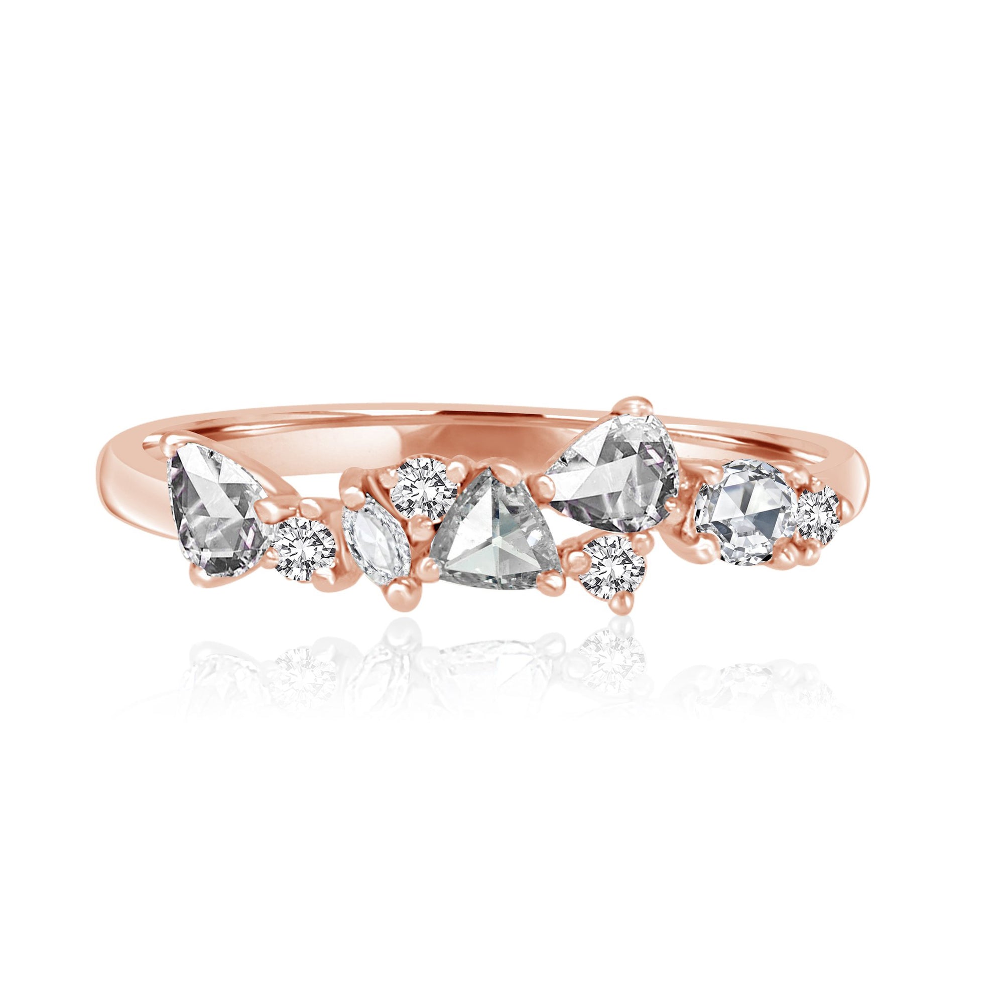 Rose Cut Cluster Band - Rings