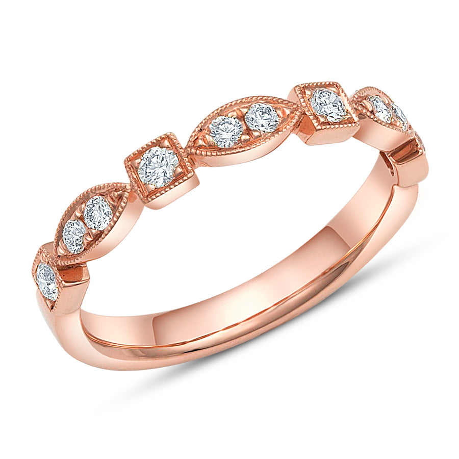 Rose Gold Art Deco Ring - Rings